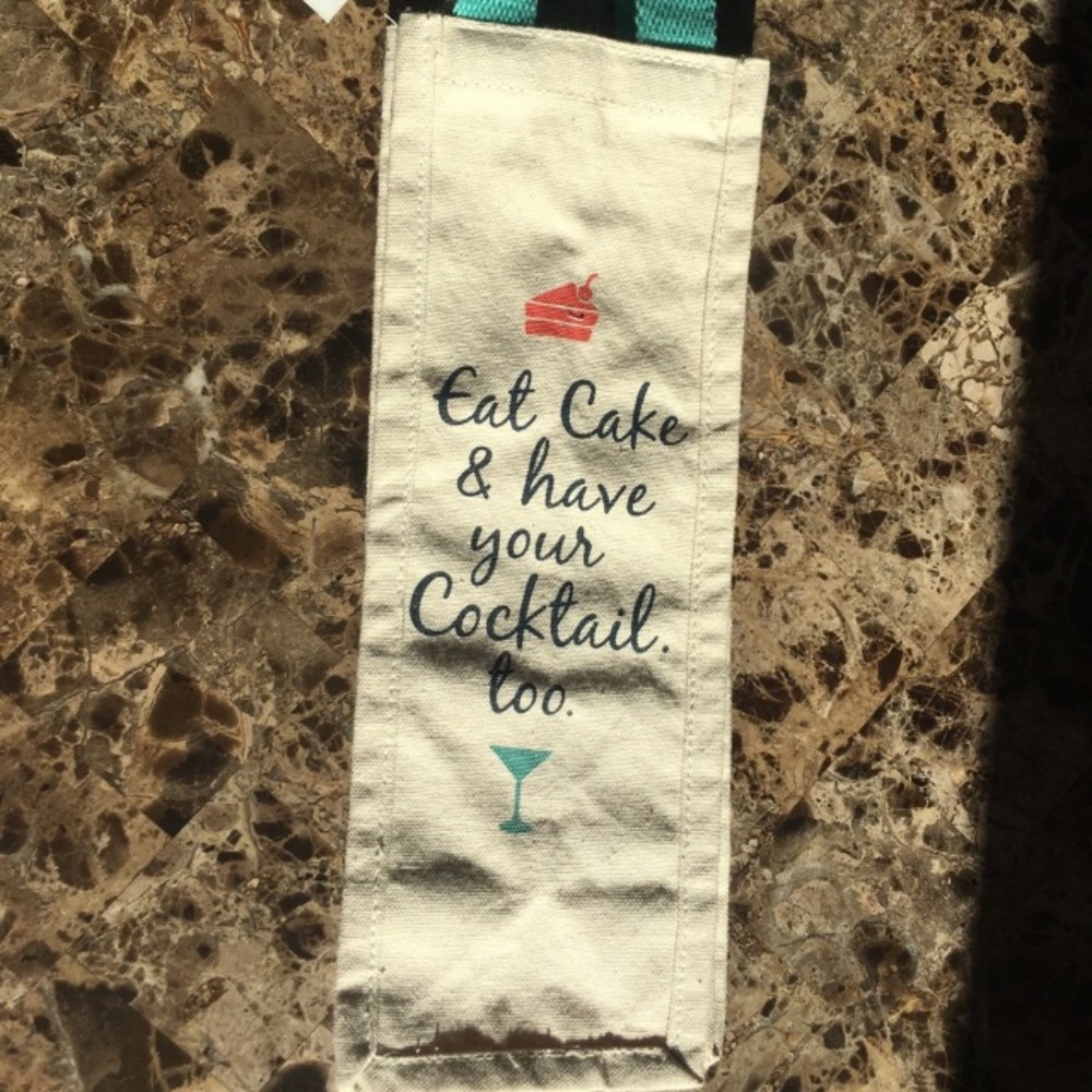 Wine tote birthday reusable wine tote canvas bag.